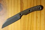RMJ Tactical Coho Fixed Blade Knife  + Sheath USA Made Neck Knife Hyena Brown