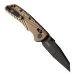 Hogue Deka ABLE Lock Folding Knife 3.25" CPM-MagnaCut Black Cerakote Modified Wharncliffe Blade, Flat Dark Earth Polymer Handles, AXIS/Crossbar Lock - 24367