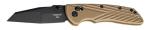 Hogue Deka ABLE Lock Folding Knife 3.25" CPM-MagnaCut Black Cerakote Modified Wharncliffe Blade, Flat Dark Earth Polymer Handles, AXIS/Crossbar Lock - 24367