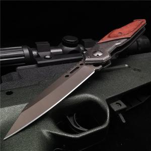 Folding pocket tactical knife survival hunting EDC tool knife with back clip