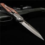 Folding pocket tactical knife survival hunting EDC tool knife with back clip