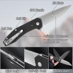 Tactical Folding Knife with 3.35 Inch Blade Lightweight for Outdoor Adventures