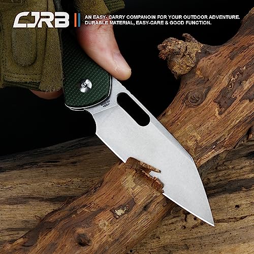 Dark Green Micarta Wharncliffe Folding Pocket Knife EDC
