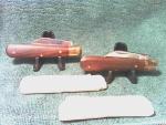 Lot of 2 Vintage Sodbuster Style Pakistan Work Knives w/Hardwood Handles, 3-1/2"