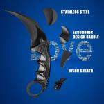 TOPOINT 7.5" Clip Point Karambit Knife - Durable and Sharp for Outdoor Survival