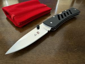 Vintage Al Mar 馬國森 Police Folding Knife Lockback Made In Seki Japan