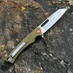 Brown Micarta Wharncliffe Folding Pocket Knife
