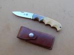 Vintage Al Mar 1006 Buzzard Knife with Nice Yellow Micarta