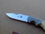 Vintage Al Mar 1006 Buzzard Knife with Nice Yellow Micarta