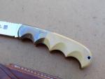 Vintage Al Mar 1006 Buzzard Knife with Nice Yellow Micarta