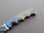 Vintage Al Mar 1006 Buzzard Knife with Nice Yellow Micarta