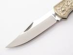 Vtg Explorer G Sakai Seki Japan Wolf Scrimshaw 3.1 Folding Lockback Pocket Knife