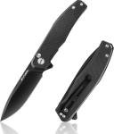 Tactical Folding Knife 4.5 Inch G10 Handle Strong D2 Steel Blade for Survival