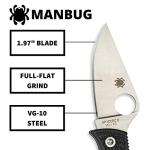 Spyderco Manbug Wharncliffe Lightweight VG-10 Knife