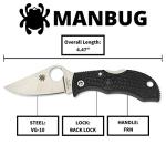 Spyderco Manbug Wharncliffe Lightweight VG-10 Knife