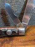 vintage USA Imperial Stainless Pocket Knife Black  2-Blades 