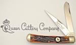 Vintage QUEEN #19 Trapper ACSB Bovine Bone Handles - SHARP FANS 2009 Knife & Box