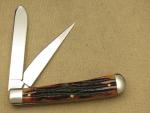 Vintage QUEEN #19 Trapper ACSB Bovine Bone Handles - SHARP FANS 2009 Knife & Box