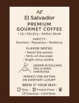 El Salvador Gourmet Coffee Beans - 1 LB Whole Bean