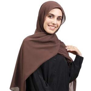 HURESON 3-in-1 Magnetic Chiffon Hijab Set - Coffee