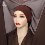 HURESON 3-in-1 Magnetic Chiffon Hijab Set - Coffee