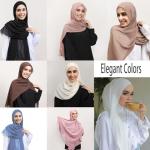 HURESON 3-in-1 Magnetic Chiffon Hijab Set - Coffee