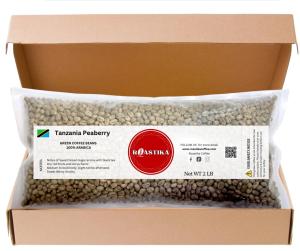 Tanzania Peaberry Kilimanjaro Unroasted Coffee Beans 2lb