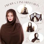 Geyoga Instant Coffee Chiffon Hijab with Magnets