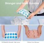 DOQAUS Silicone Ice Cube Trays with Lid - 4 Pack