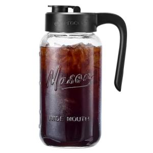 Airtight Mason Jar Pitcher for Cold Brew & More