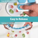 Silicone Ice Cube Trays - 3 Pack with Lids