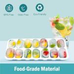 Silicone Ice Cube Trays - 3 Pack with Lids