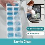 Silicone Ice Cube Trays - 3 Pack with Lids