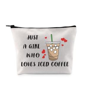 Iced Coffee Lover Makeup Bag for Cold Brew Fans