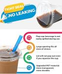 25 Pack Clear Plastic Cups with Sip Lids