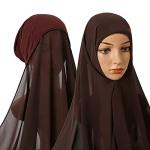 Instant Hijab Scarf with Inner Caps for Women
