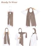 Coffee Color Instant Jersey Cotton Hijab Scarf