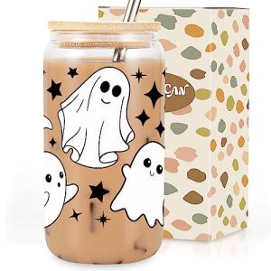 Spooky Halloween Tumbler Cup with Straw - 16 oz