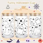 Spooky Halloween Tumbler Cup with Straw - 16 oz