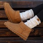Women's Bearpaw Suede Wool-Lined Shorty Boots