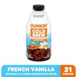 Dunkin' French Vanilla Cold Brew Concentrate, 31 oz