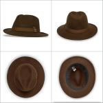 Crestone Wool Felt Fedora Hat - Cold Brew