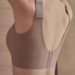 3D Lift Ribbed Push Up Wireless Bra in Coffee
