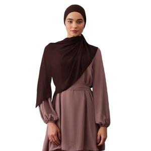 Modest Instant Chiffon Hijab in Coffee Brown