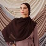 Modest Instant Chiffon Hijab in Coffee Brown