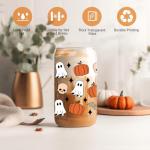 Spooky Pumpkin Ghost Halloween Coffee Tumbler 16 oz