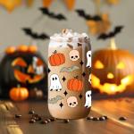 Spooky Pumpkin Ghost Halloween Coffee Tumbler 16 oz