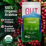 Ethiopian Light Roast Organic Whole Bean Coffee, 12 oz