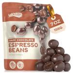 Dark Chocolate Espresso Beans, 7 OZ Resealable Bag
