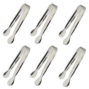 Mini Stainless Steel Ice and Sugar Tongs - 6PCS